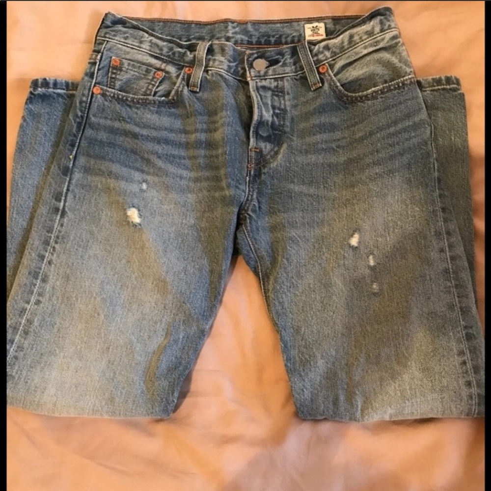 COPY - Levi 501 white cone denim boyfriend jeans